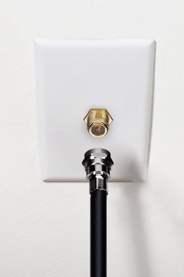 Coax to wall outlet