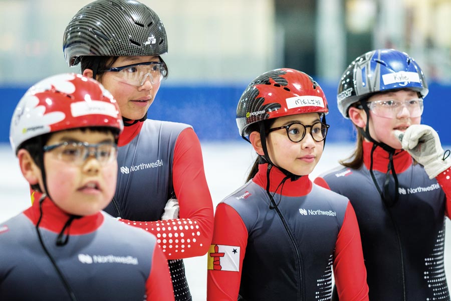 skaters looking focused as they learn new skills