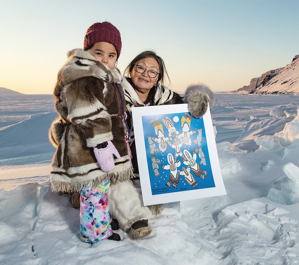 Directory cover art winner from Nunavut displaying winning artwork