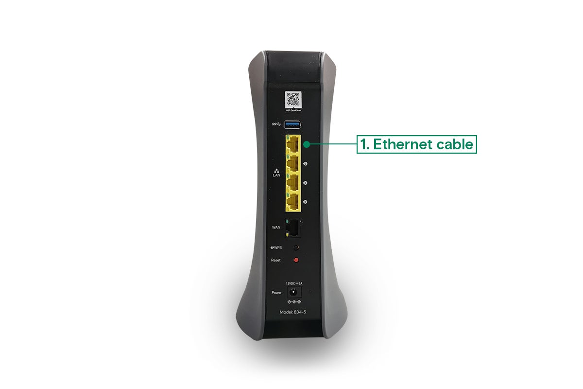 Adtran 834.5 back ethernet diagram