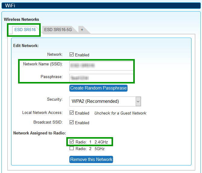 Wifi Networks Section 2.4G