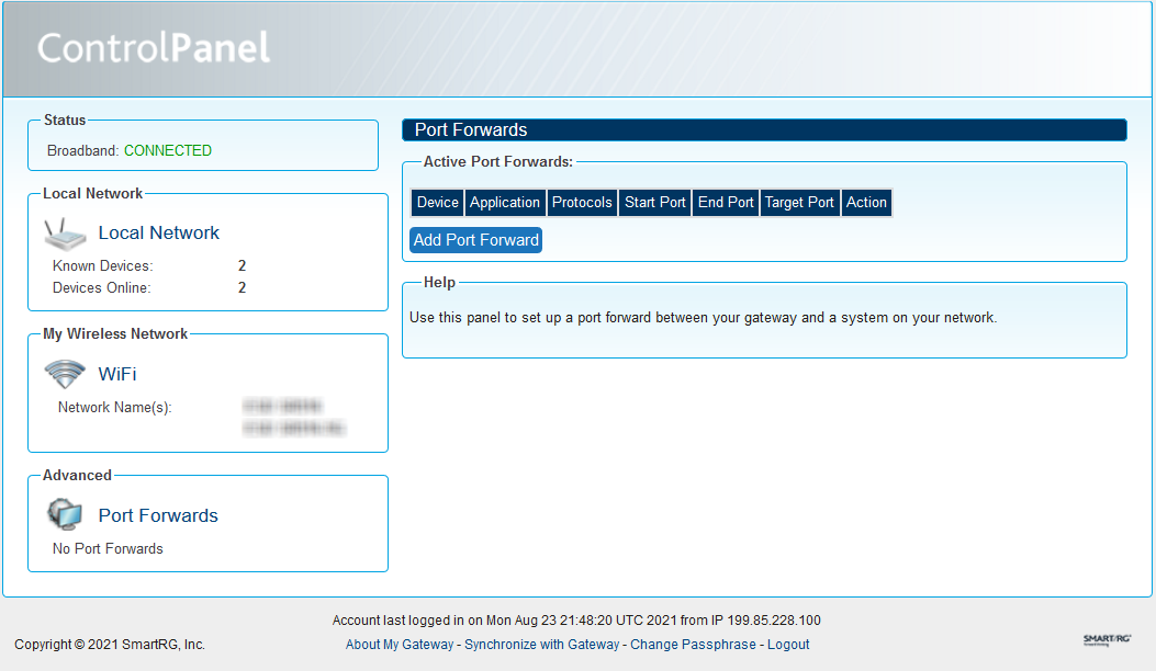 Wifi Port Forwarding