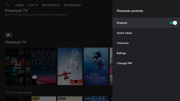 Fire TV parental controls on