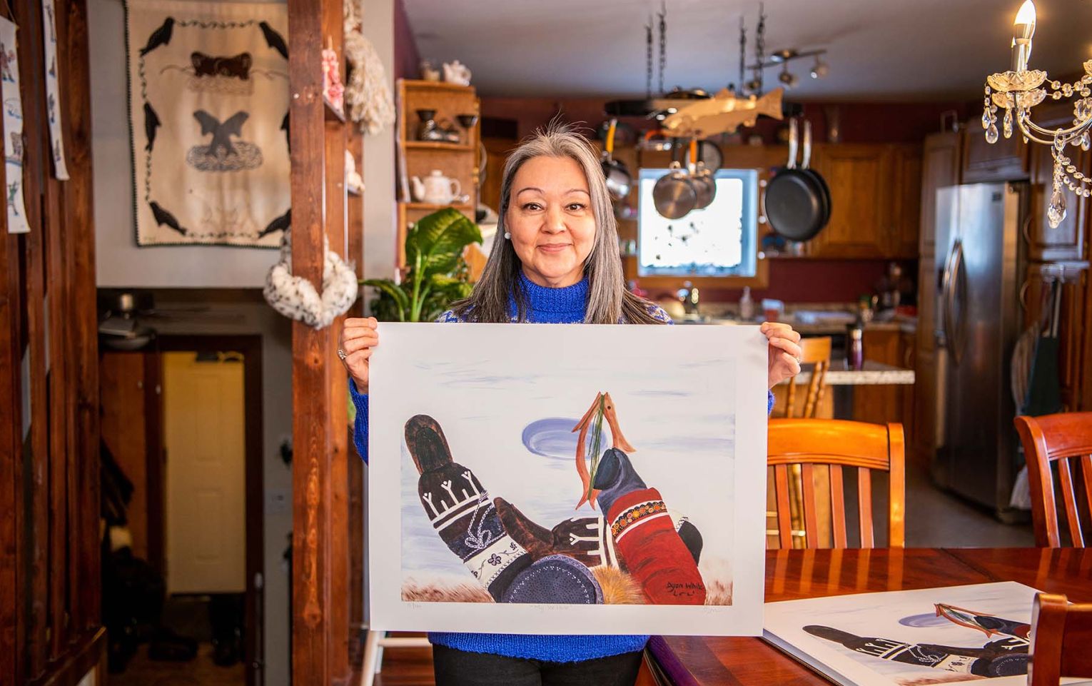 Dyan White, the winner of this year's Nunavut directory art contest