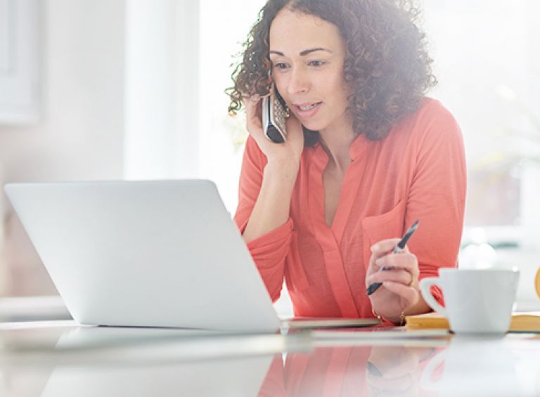 Woman on phone