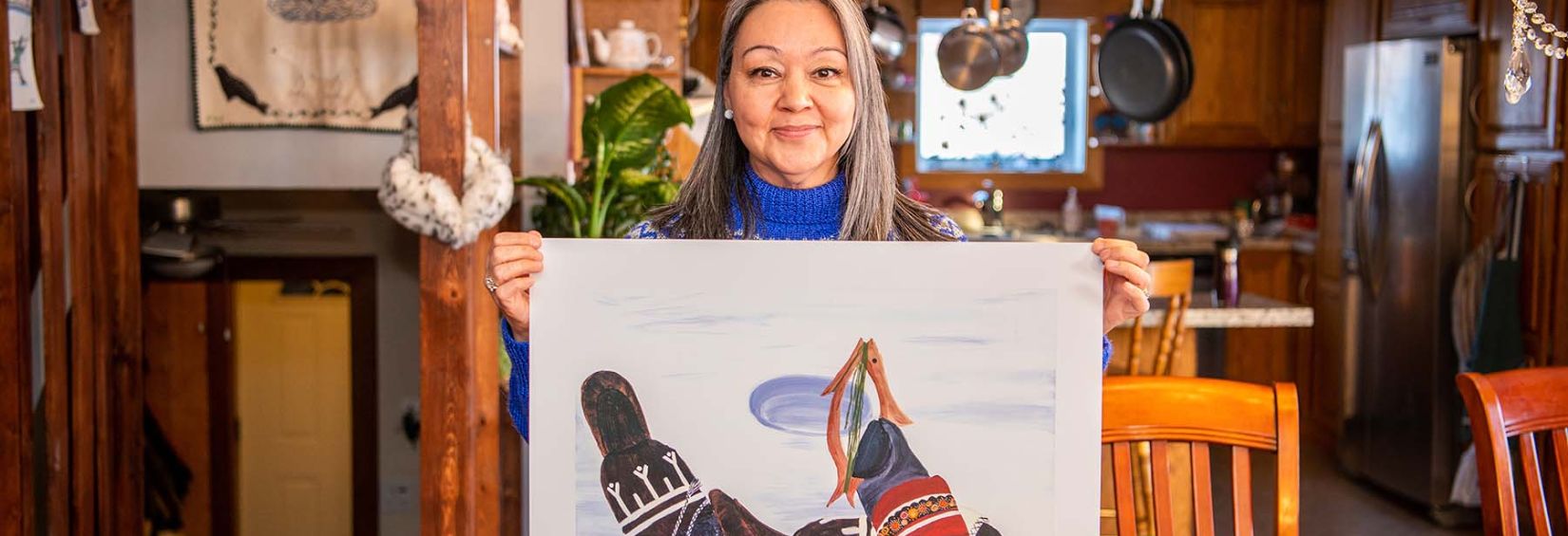 Dyan White, the winner of this year's Nunavut directory art contest