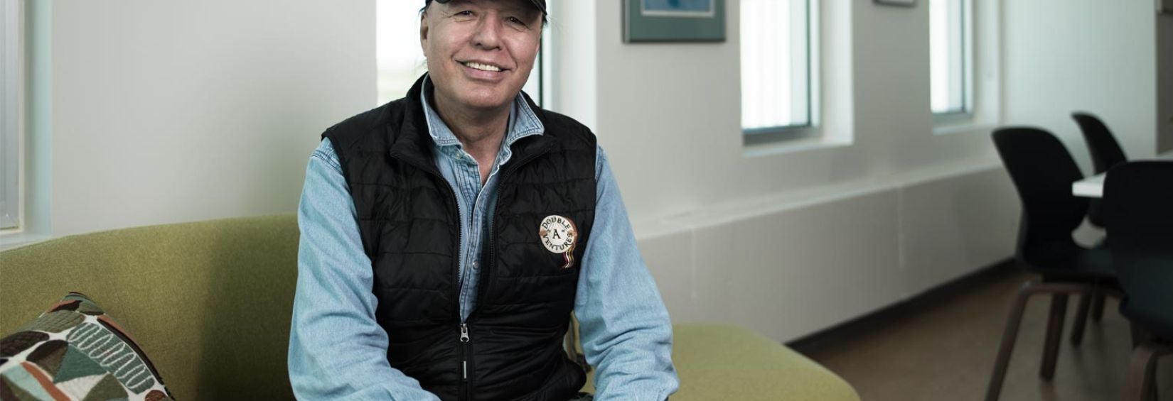 Don Antoine, from Northwestel's Government Relations Team Don Antoine, from Northwestel's Government Relations Team sitting in office